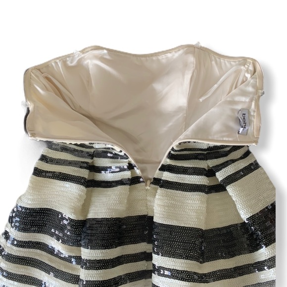 bebe Strapless Sequin Fit n Flare Party Dress - Picture 7 of 14